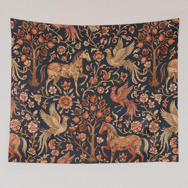 Item preview, Dark Botanical Horse Garden designed and sold by mmartabc.