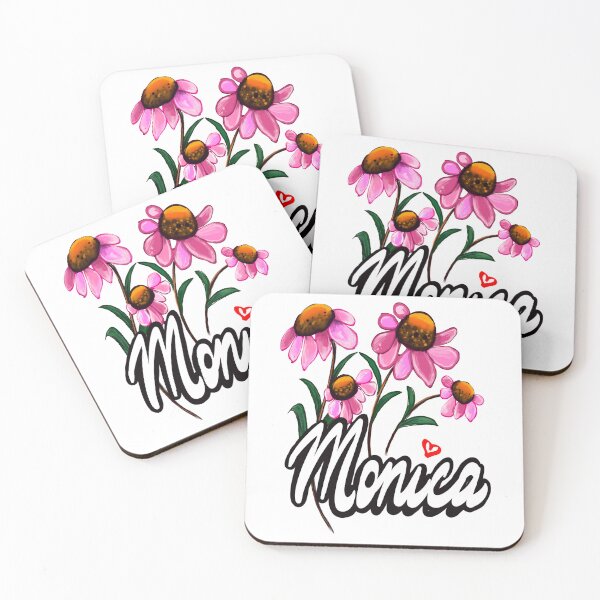 Item preview, Monica with flowers The top 10 best Personalized Custom Name gift ideas for girls and women named Monica designed and sold by Artonmytee.