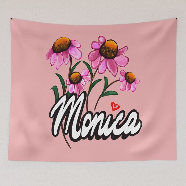 Item preview, Monica with flowers The top 10 best Personalized Custom Name gift ideas for girls and women named Monica designed and sold by Artonmytee.