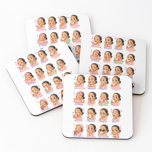 Item preview, Cute Black Girl Chibi Sticker Pack  designed and sold by MoonSpeaksTV.