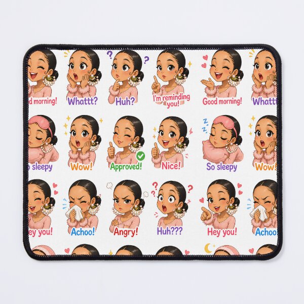 Item preview, Cute Black Girl Chibi Sticker Pack  designed and sold by MoonSpeaksTV.