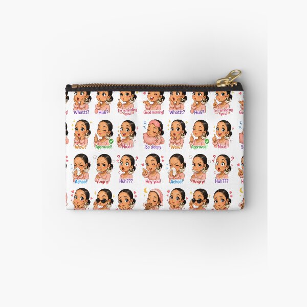 Item preview, Cute Black Girl Chibi Sticker Pack  designed and sold by MoonSpeaksTV.
