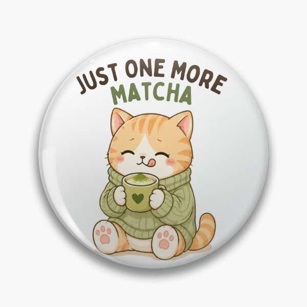 Item preview, Just One More Matcha Cat | Cute Kawaii Aesthetic | Funny Cozy Mood Design designed and sold by The Mood Index.