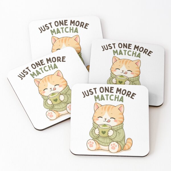 Item preview, Just One More Matcha Cat | Cute Kawaii Aesthetic | Funny Cozy Mood Design designed and sold by The Mood Index.