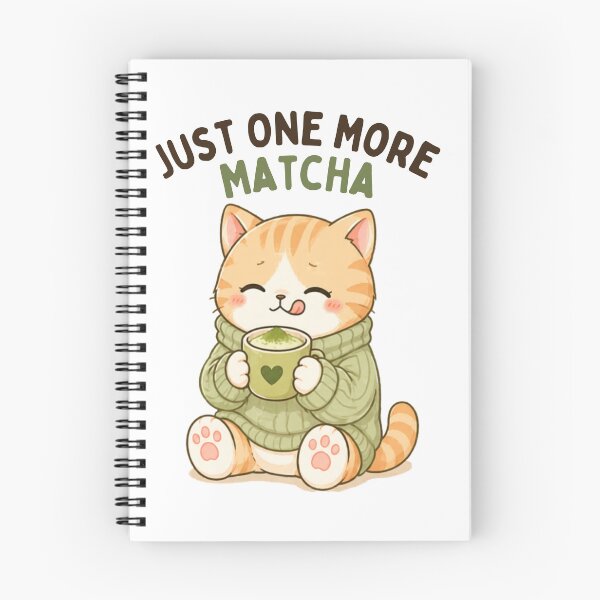 Item preview, Just One More Matcha Cat | Cute Kawaii Aesthetic | Funny Cozy Mood Design designed and sold by The Mood Index.