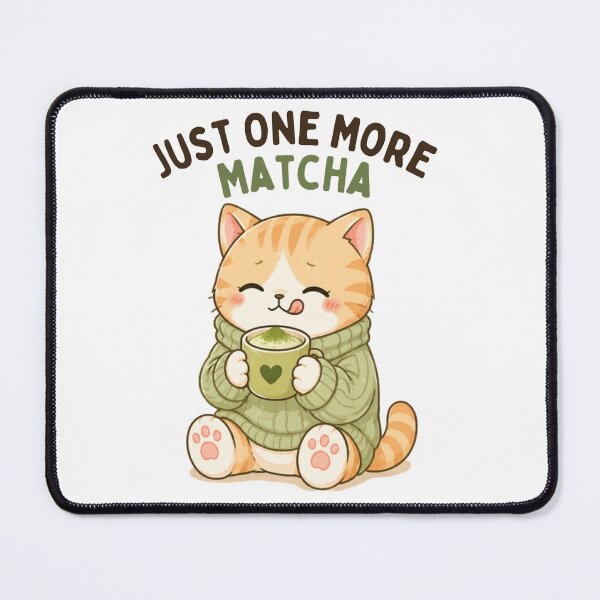 Item preview, Just One More Matcha Cat | Cute Kawaii Aesthetic | Funny Cozy Mood Design designed and sold by The Mood Index.