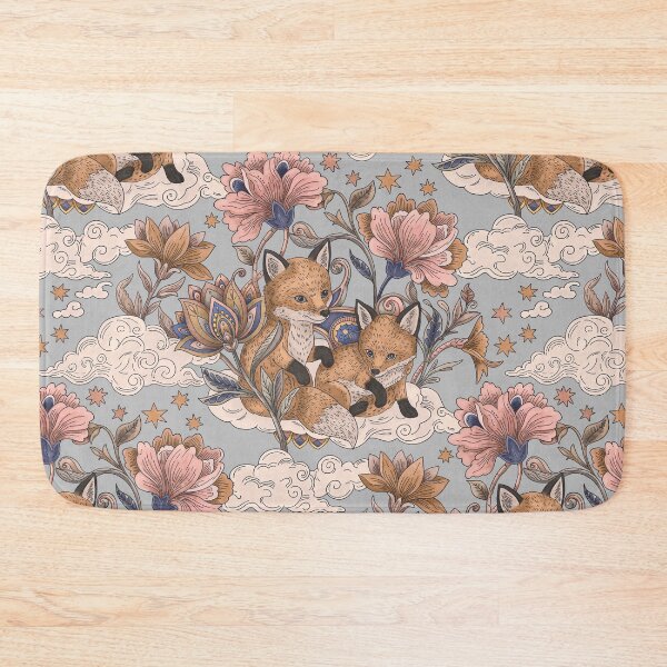 Item preview, Vintage Fox Floral Clouds designed and sold by mmartabc.