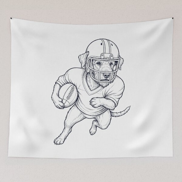 Item preview, Vintage Airedale Terrier Playing American Football Player Dog Lover designed and sold by TerryConnells.