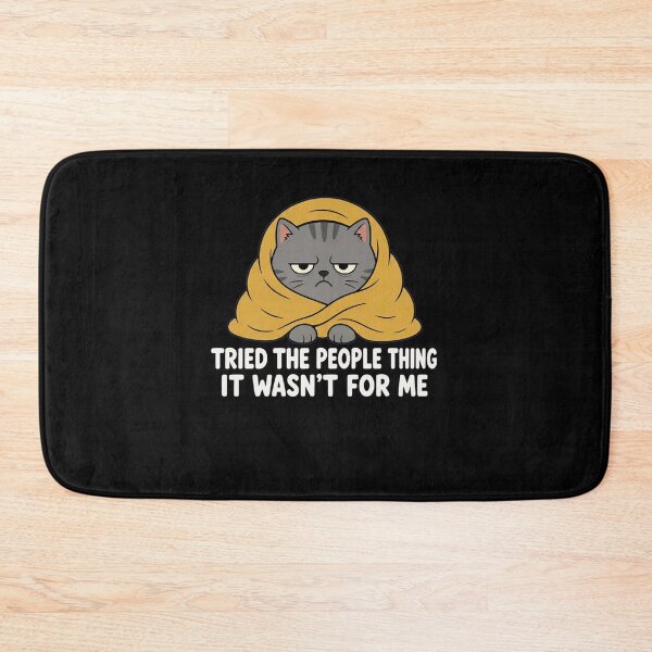 Item preview, Tried The People Thing It Wasnt for Me Sarcastic Antisocial Funny Introvert Cat Lover designed and sold by clothesy7.
