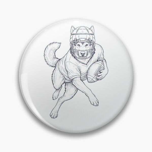 Item preview, Vintage Alaskan Malamute Playing American Football Player Dog Lover designed and sold by TerryConnells.