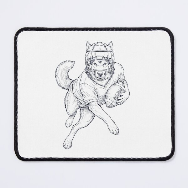 Item preview, Vintage Alaskan Malamute Playing American Football Player Dog Lover designed and sold by TerryConnells.