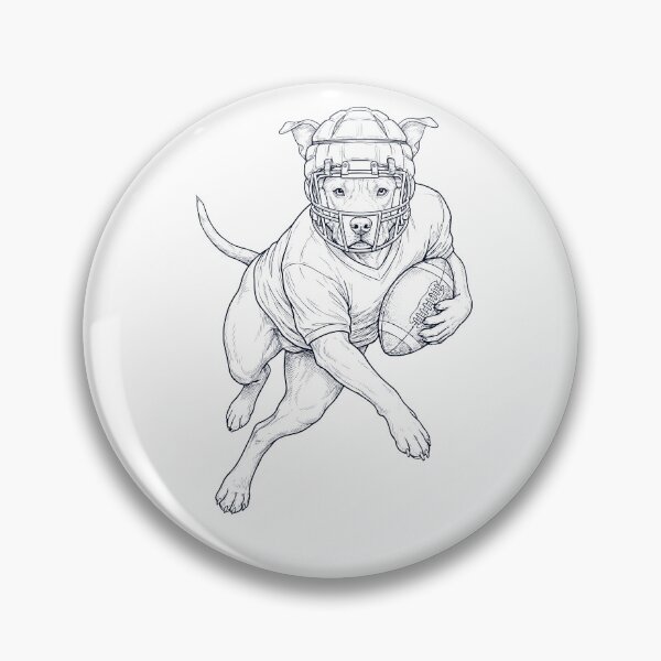 Artikelvorschau, Vintage American Staffordshire Terrier spielt American Football Hundeliebhaber entworfen und verkauft von TerryConnells.