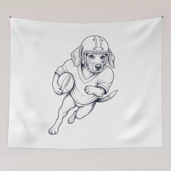 Item preview, Vintage Beagle Playing American Football Player Dog Lover designed and sold by TerryConnells.