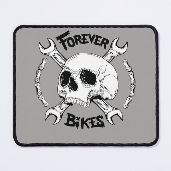 Item preview, Biker Skull with Crossed Wrenches Forever Bikes designed and sold by Billgeat.