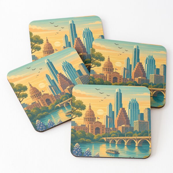 Item preview, Austin Texas Travel Poster designed and sold by MatthewHeights.