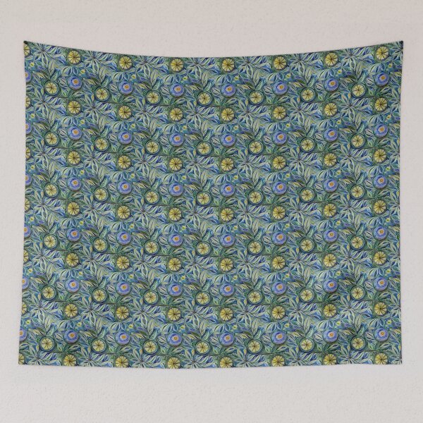 Item preview, Blue Citrus Botanical Watercolor Seamless Pattern designed and sold by GraceInNatureCo.