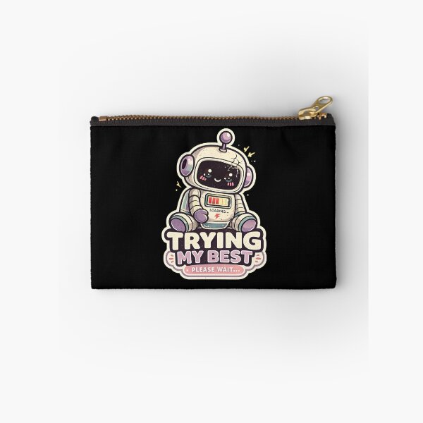 Item preview, Funny Cute Robot Trying My Best Kawaii Burnout Humor Aesthetic designed and sold by Rude Bot.