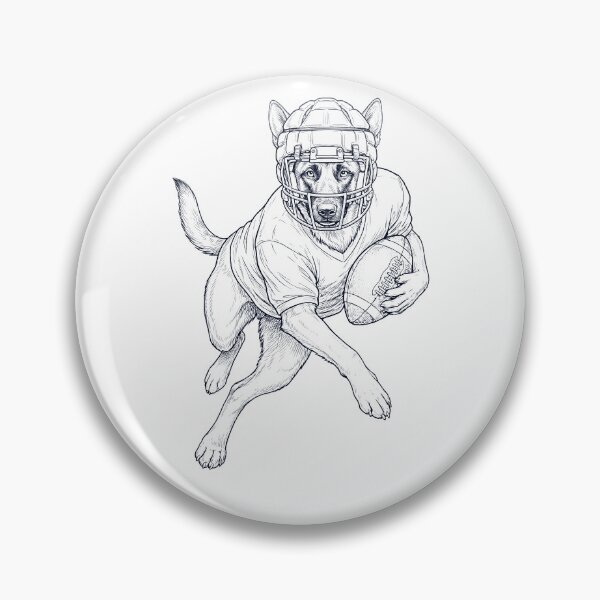 Item preview, Vintage Belgian Malinois Playing American Football Player Dog Lover designed and sold by TerryConnells.