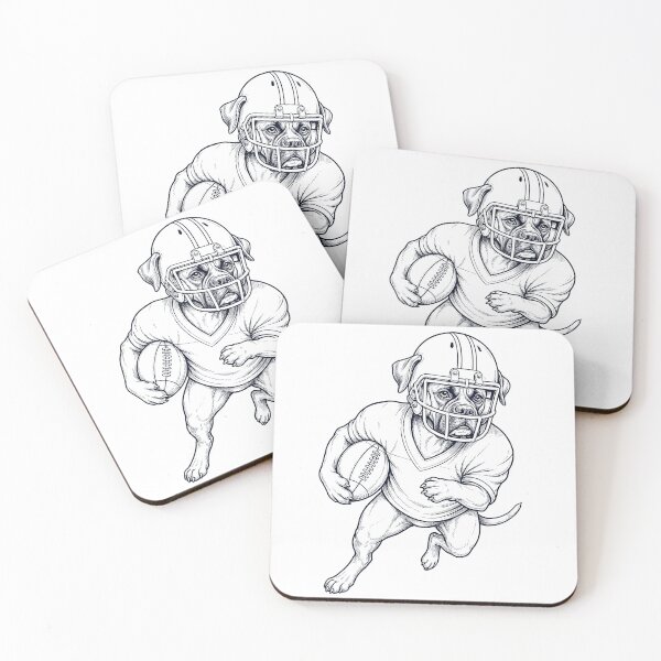 Item preview, Vintage Boxer Dog Playing American Football Player Dog Lover designed and sold by TerryConnells.