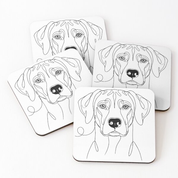 Item preview, Rhodesian Ridgeback One Line Art – Modern & minimalist dog contour design designed and sold by Pfotenfaden.