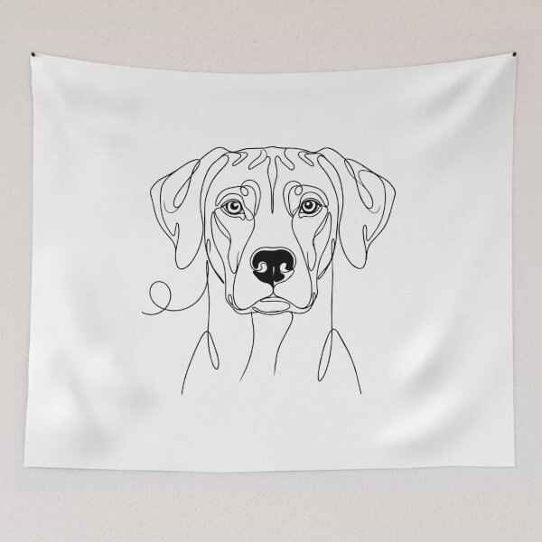 Item preview, Rhodesian Ridgeback One Line Art – Modern & minimalist dog contour design designed and sold by Pfotenfaden.