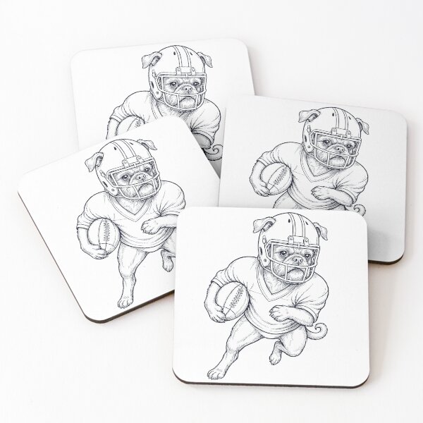 Item preview, Vintage Brussels Griffon Playing American Football Player Dog Lover designed and sold by TerryConnells.