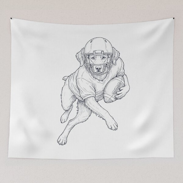 Item preview, Vintage Brittany Playing American Football Player Dog Lover designed and sold by TerryConnells.