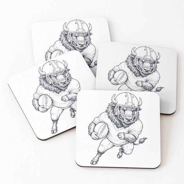 Item preview, Vintage Buffalo Playing American Football Player Animal Lover designed and sold by TerryConnells.