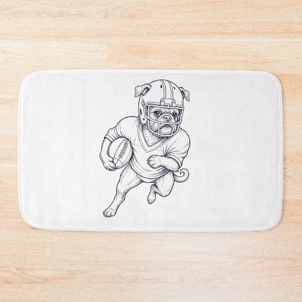 Item preview, Vintage Brussels Griffon Playing American Football Player Dog Lover designed and sold by TerryConnells.