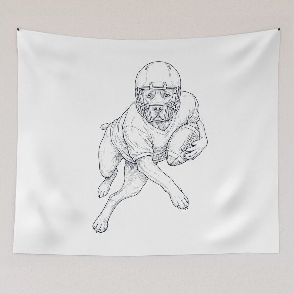 Item preview, Vintage Cane Corso Playing American Football Player Dog Lover designed and sold by TerryConnells.
