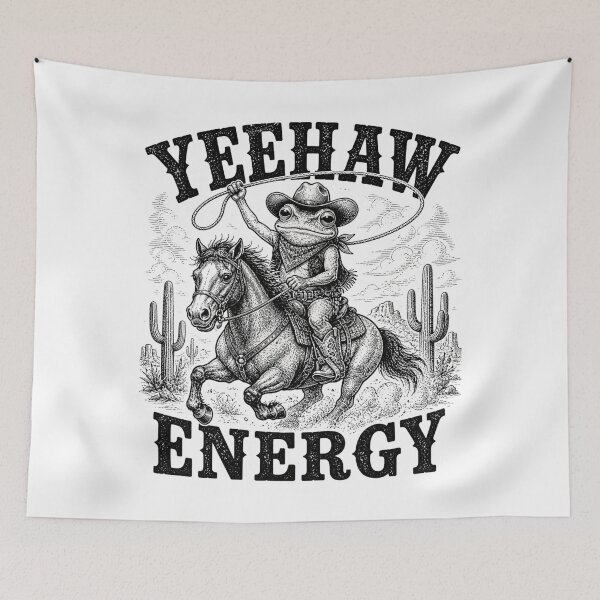 Item preview, Frog Cowboy Rider – Funny Western Frog Yeehaw Vintage T-Shirt designed and sold by CreativeTag.