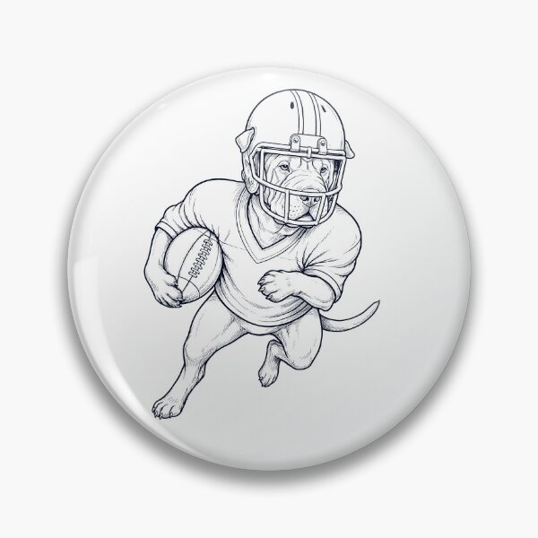 Item preview, Vintage Chinese Shar Pei Playing American Football Player Dog Lover designed and sold by TerryConnells.