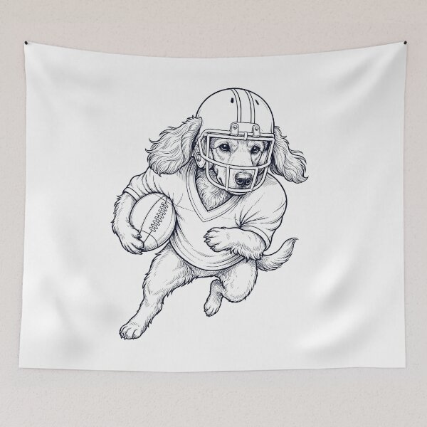 Item preview, Vintage Cocker Spaniel Playing American Football Player Dog Lover designed and sold by TerryConnells.