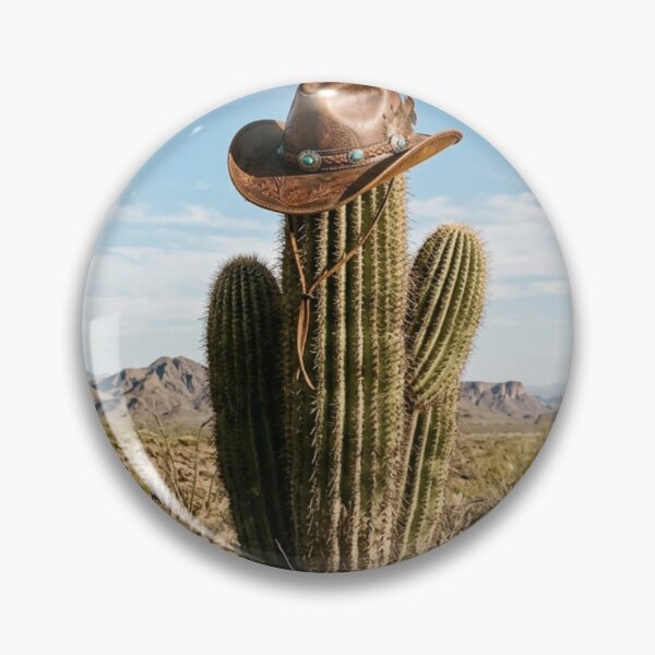 Item preview, Lone cactus in the desert wearing a cowboy hat designed and sold by Malisa345.