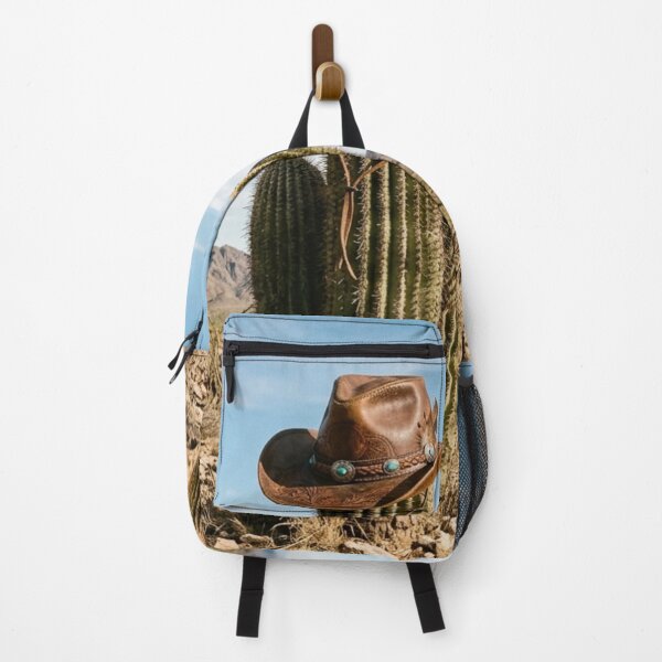 Item preview, Lone cactus in the desert wearing a cowboy hat designed and sold by Malisa345.