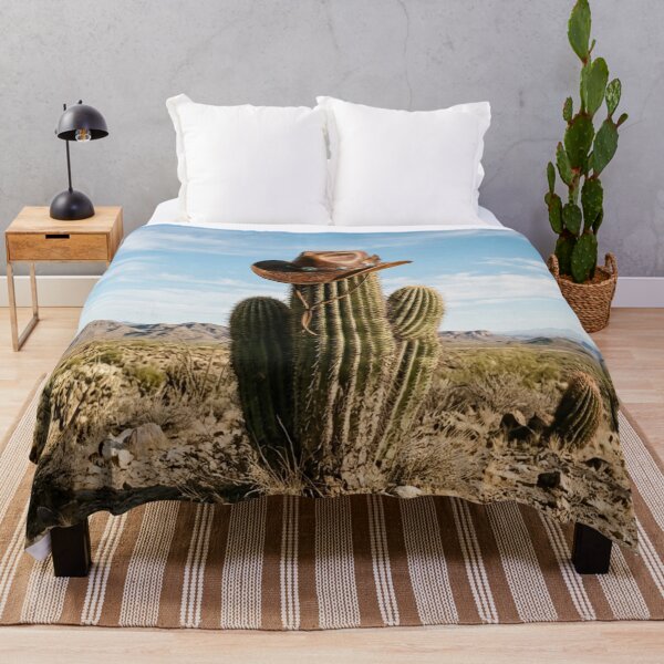 Item preview, Lone cactus in the desert wearing a cowboy hat designed and sold by Malisa345.