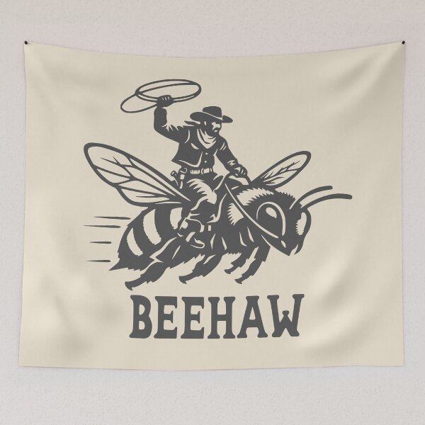Item preview, BEEHAW Beekeeper Honey Bees Howdy Western Design designed and sold by Colorfulman.