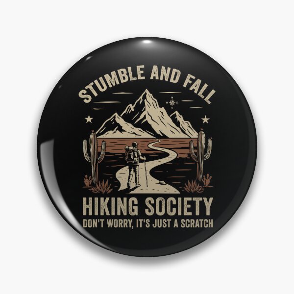 Item preview, Stumble and Fall Hiking Society Vintage Desert Mountain Hiker designed and sold by RareBunny.