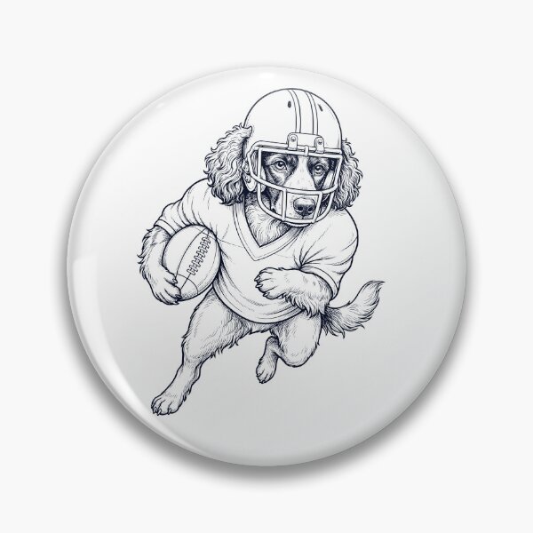 Item preview, Vintage English Springer Spaniel Playing American Football Player Dog Lover designed and sold by TerryConnells.