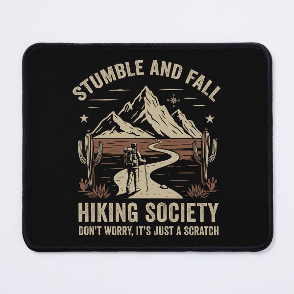 Item preview, Stumble and Fall Hiking Society Vintage Desert Mountain Hiker designed and sold by RareBunny.