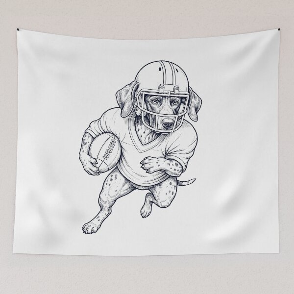Item preview, Vintage German Shorthaired Pointer Playing American Football Player Dog Lover designed and sold by TerryConnells.