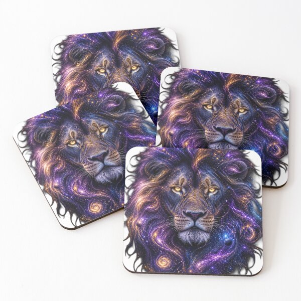Item preview, Cosmic Galaxy Lion – Mystic Space Art designed and sold by ThePixelMind.