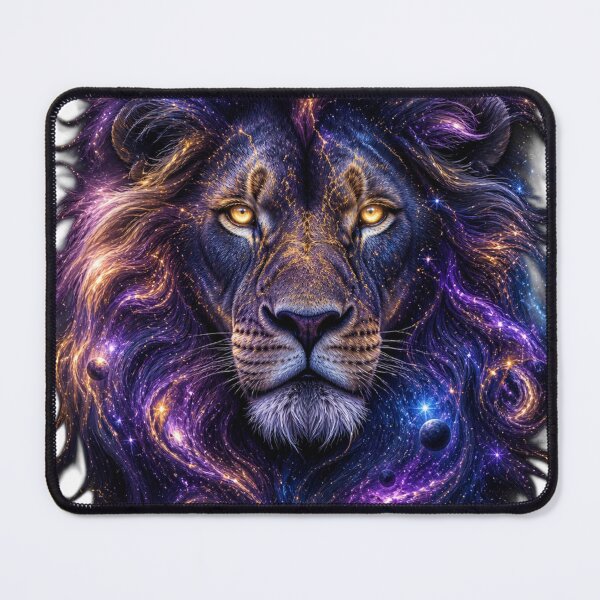 Item preview, Cosmic Galaxy Lion – Mystic Space Art designed and sold by ThePixelMind.