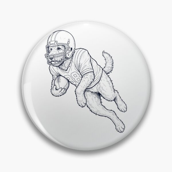 Item preview, Vintage Goldendoodle Playing American Football Player Dog Lover designed and sold by TerryConnells.