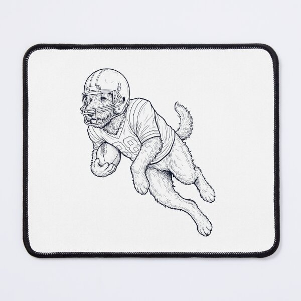 Item preview, Vintage Goldendoodle Playing American Football Player Dog Lover designed and sold by TerryConnells.