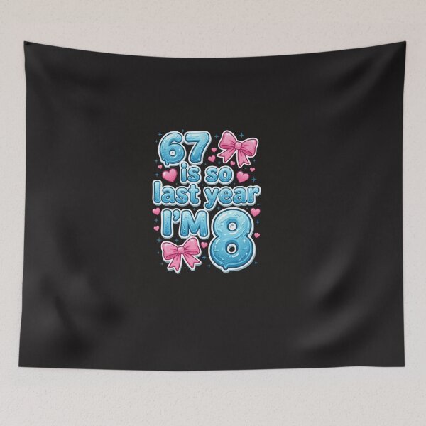 Item preview, 67 8th Birthday Girls Coquette Bow Pink six Seven Meme designed and sold by rachid-elmesafy.