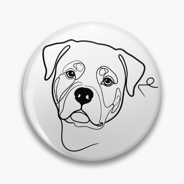Item preview, Rottweiler One Line Art – Modern & minimalist dog contour design designed and sold by Pfotenfaden.