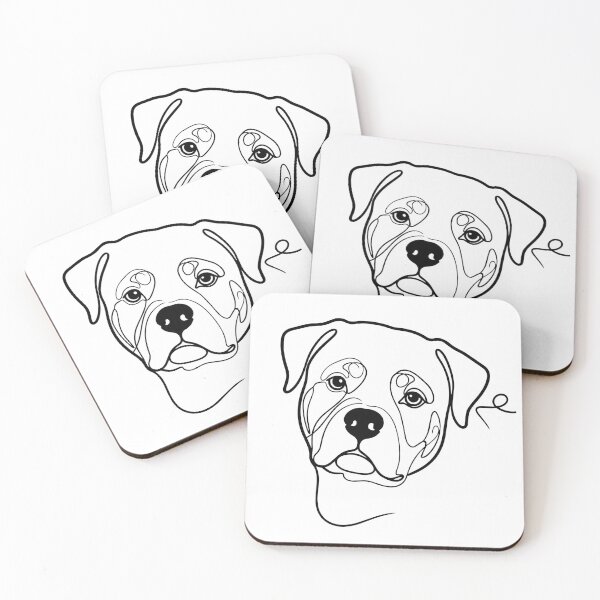 Item preview, Rottweiler One Line Art – Modern & minimalist dog contour design designed and sold by Pfotenfaden.