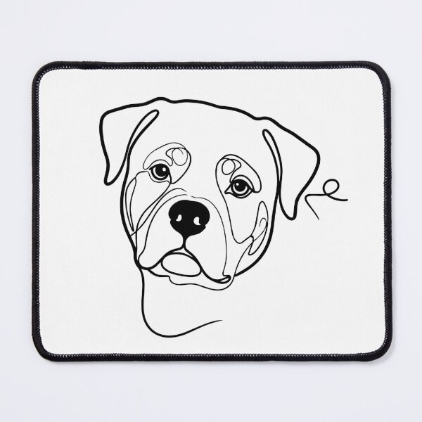 Item preview, Rottweiler One Line Art – Modern & minimalist dog contour design designed and sold by Pfotenfaden.