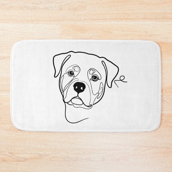 Item preview, Rottweiler One Line Art – Modern & minimalist dog contour design designed and sold by Pfotenfaden.